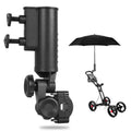 SANXIACAR Heavy Duty Golf Push Cart Umbrella Holder 180°Adjustable Aluminum Base for Stroller Bike Wheelchair Bicycle Mobility Scooter Beach Chair Shopping Cart Universal Windproof Umbrella Mount Kit