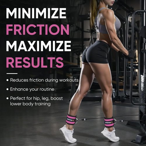 APEXUP Ankle Strap for Cable Machine, Ankle Resistance Bands, Cable Kick Back Ankle Straps for Gym, Glute Workouts, Leg Extensions, Adjustable Straps with Neoprene Padding