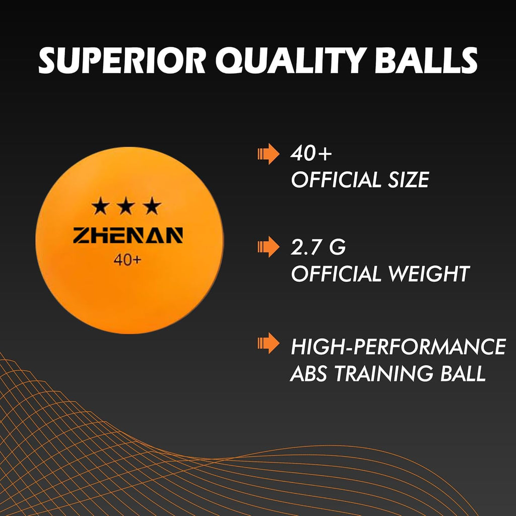 Skiennix 3-Star Ping Pong Balls - 20 Pack Multicolor & White - Advanced Training & Competition Use