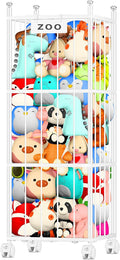 TomCare Extra Large Stuffed Animal Storage - Space-Saving Organizer with 4 Lockable Wheels for Playroom & Bedroom