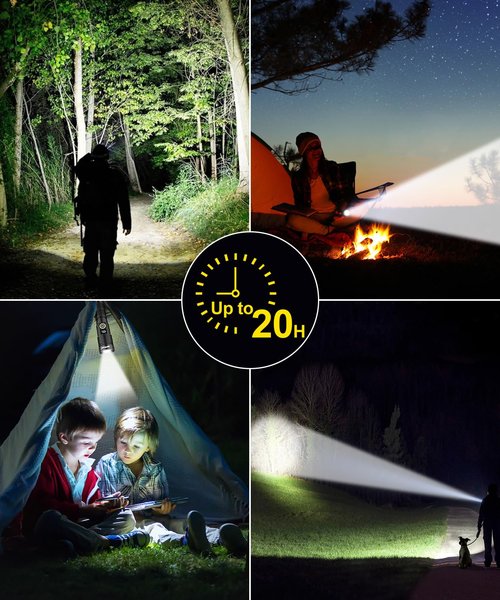 Spriak Rechargeable Flashlight High Lumens-Super Bright Magnetic Flash Light with Power Digital Display, Long Range,Dimmable,Waterproof,Pocket Handheld Tactical LED Flashlights for Emergency