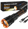 Super Bright Flashlight High Lumens 100000 Rechargeable, Powerful Strong 50W LED, Long Lasting 15 Hours, Quick USB C Charge, Improved Single Click Design 3-Mode, LCD Display & Output, for Hiking Home