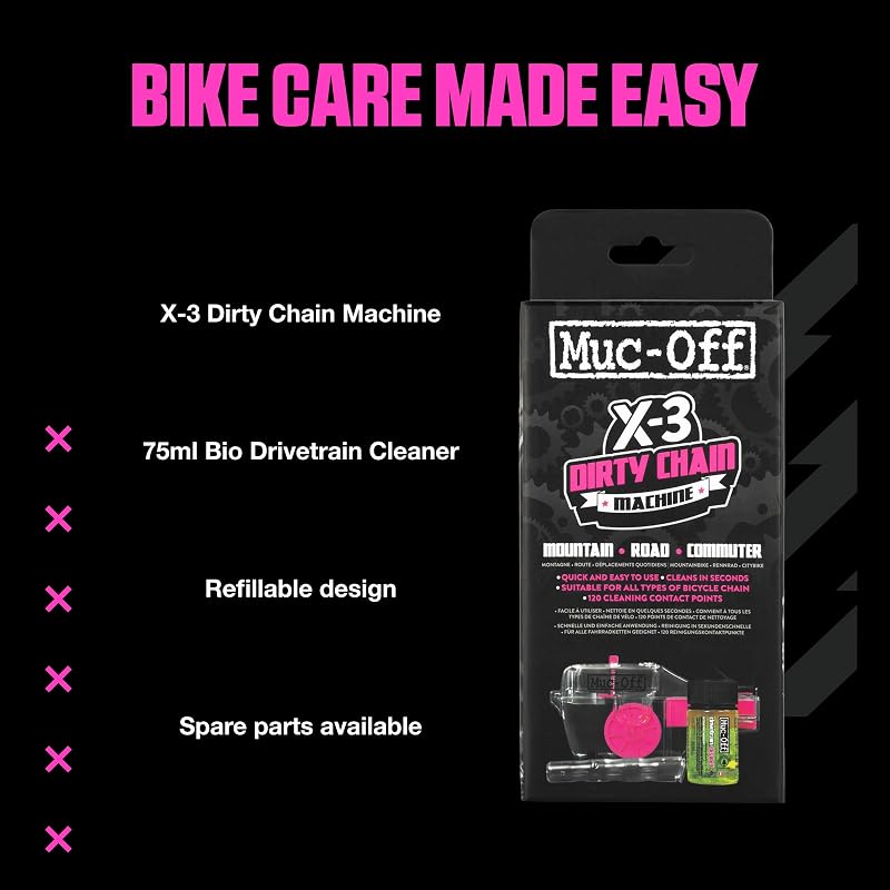 X-3 Dirty Chain Machine Bicycle Chain Cleaner Tool – 2.54 Fl Oz