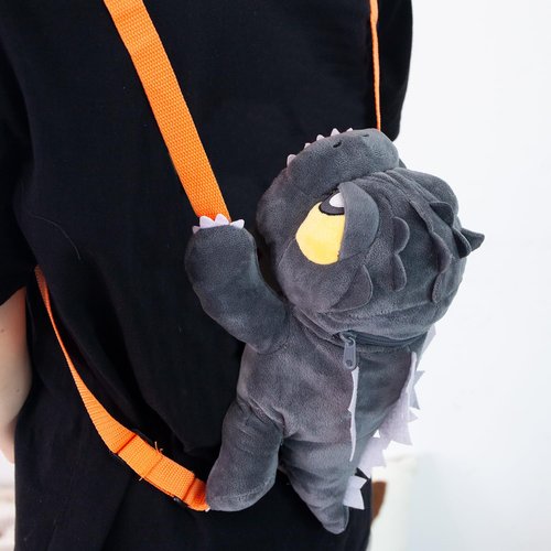 Freddy's Fanatic Dinosaur Kaiju Monster Backpack with Orange Straps