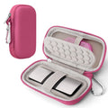 Linpr Heart Rate Monitor Case Compatible with KardiaMobile 6L & 1L, Travel Hard Shell Carrying Case for AliveCor Personal EKG Monitoring Devices, Includes Pill Box (Rose Pink)