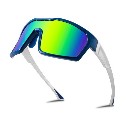 FEISEDY Sunglasses Sports Mens Women, Baseball Cycling Mirrored Goggles, Hiking Running UV400 Protection B0034