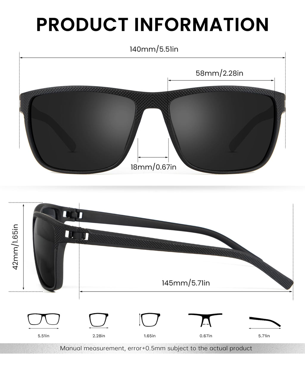 CIFOYA Sunglasses-Men Polarized Mens Sunglasses: Classic Women Sun Glasses UV Protection for Fishing Driving Golf