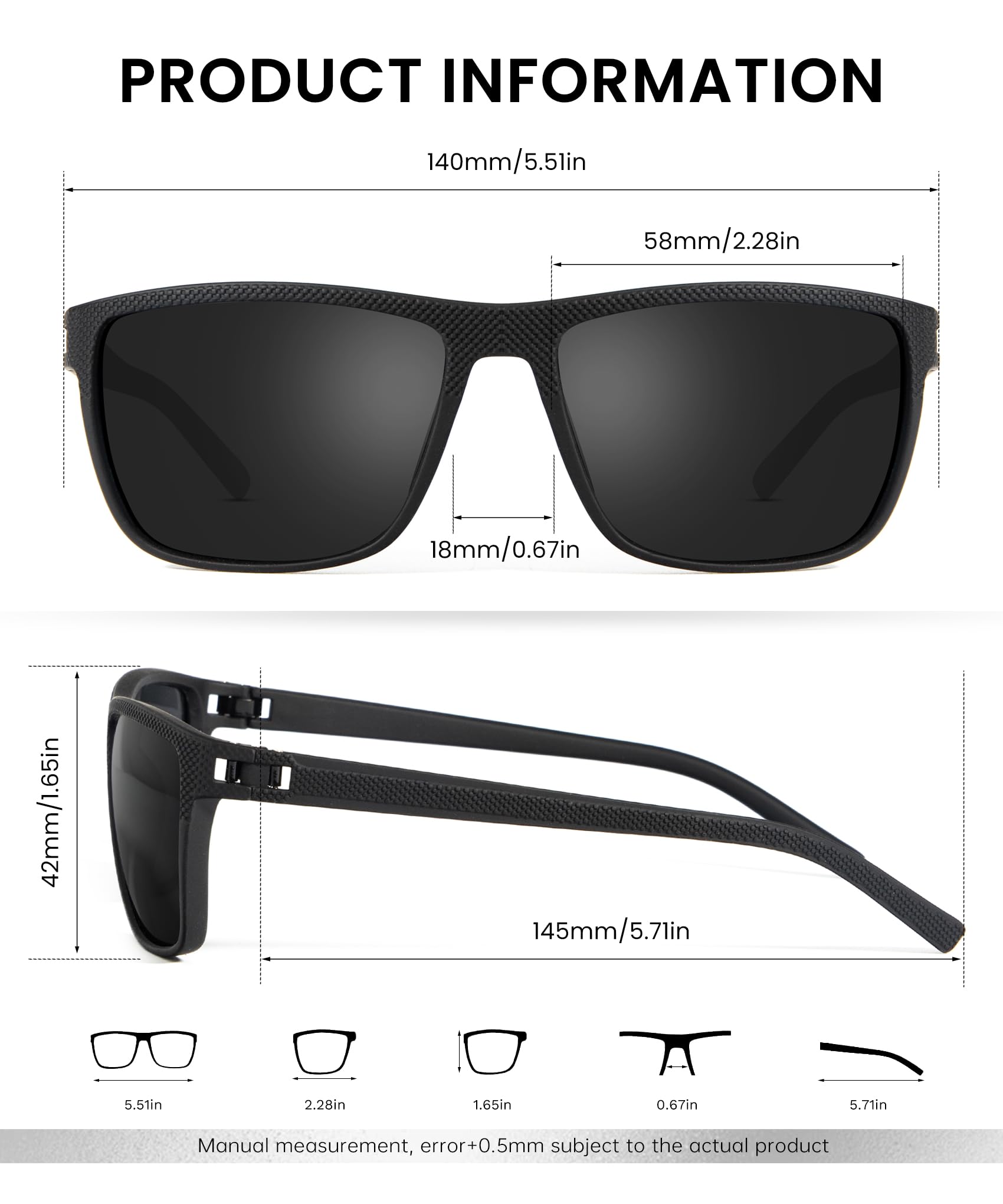CIFOYA Sunglasses-Men Polarized Mens Sunglasses: Classic Women Sun Glasses UV Protection for Fishing Driving Golf