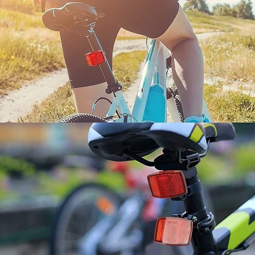VICDUEKG 6 Pcs Bicycle Reflectors Front and Rear Kit Bike Wheel Spoke Reflectors Accessories, Mountain Bike Safety Warning Reflectors for Night Cycling, Handlebar, Seatpost