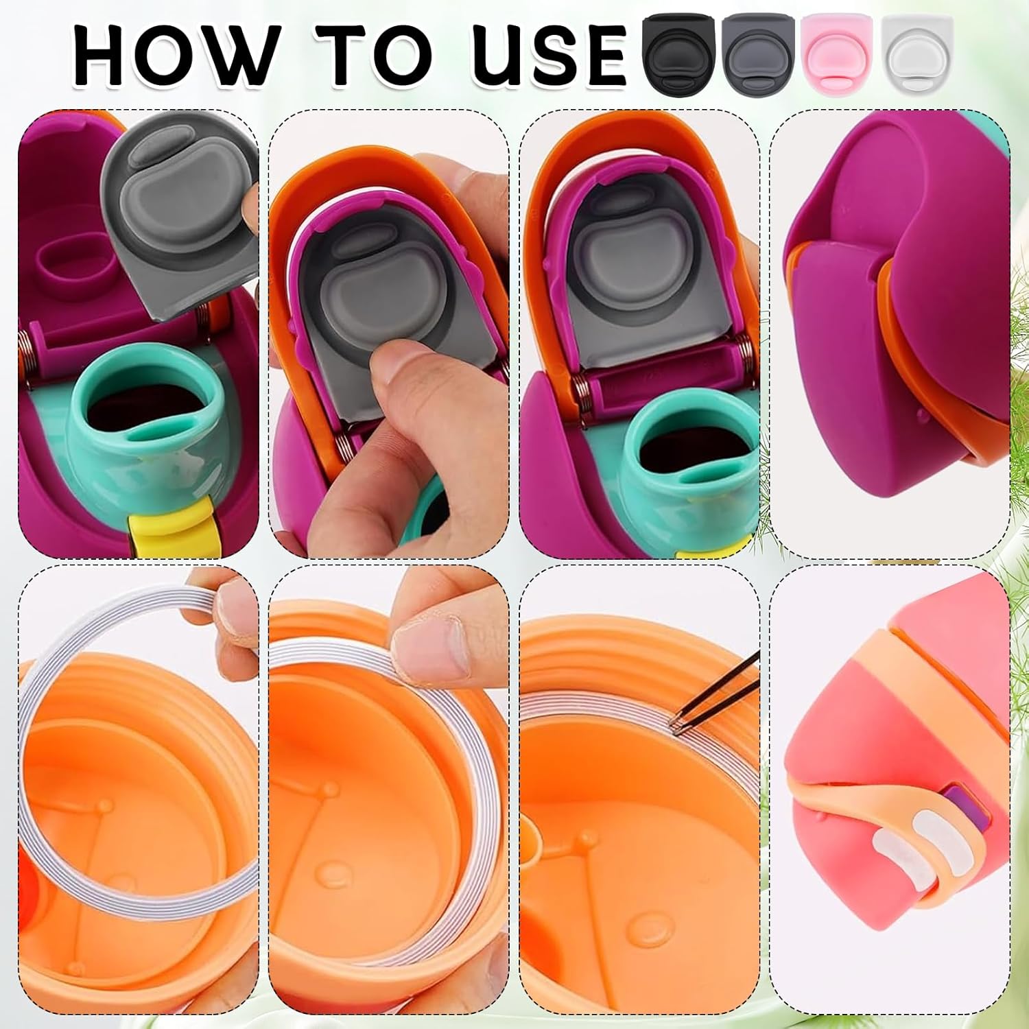 Owala Replacement Rubber Stopper & O-Ring Gasket - Compatible Water Bottle Lid Seal for 24oz & 32oz