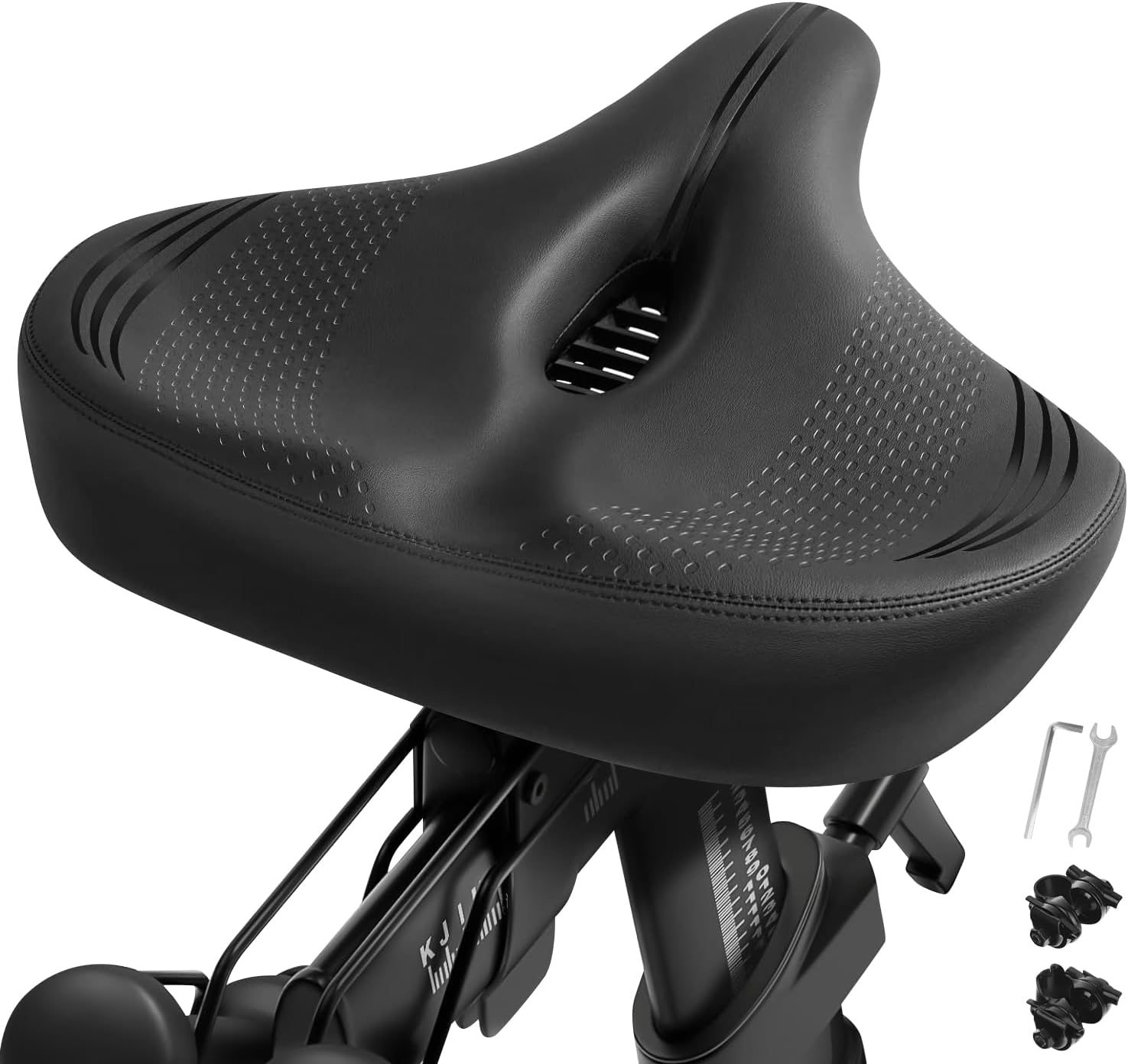Peloton Extra Oversized Bike Seat Cushion - Comfortable Replacement Saddle for Men & Women | Compatible with Peloton & Cruiser Bikes
