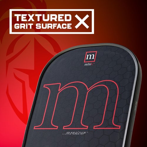 Mint Sport Monsieur Pickleball Paddle – T700 Carbon Fiber Pickleball Paddle with 16mm Polypropylene Core, Textured Spin Surface, TPE Edge Guard, USAPA Approved for Competitive Play