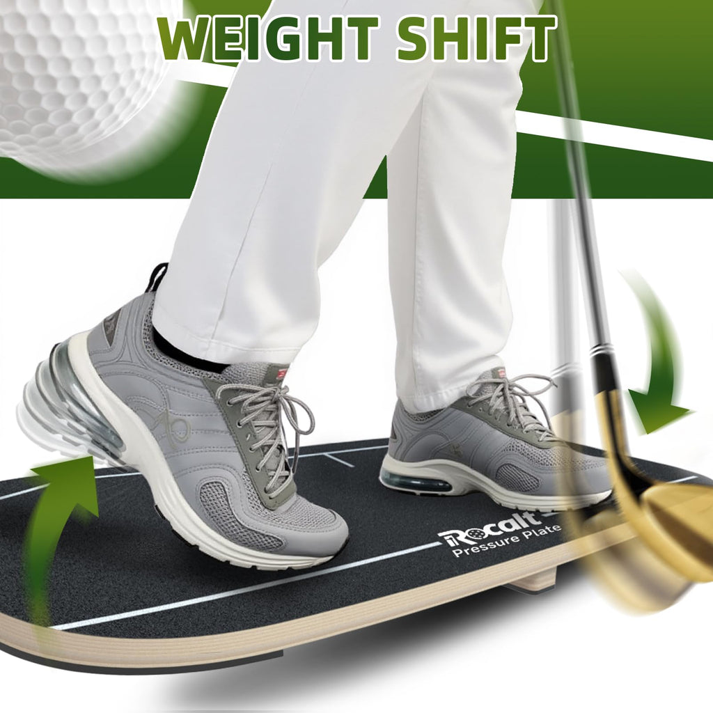 Rocalt Golf Pressure Plate - Weight Shift Board for Golf Swing Trainer, Indoor & Outdoor Practice, Anti-Slip Design for All Skill Levels, Improving Strength & keep Tempo