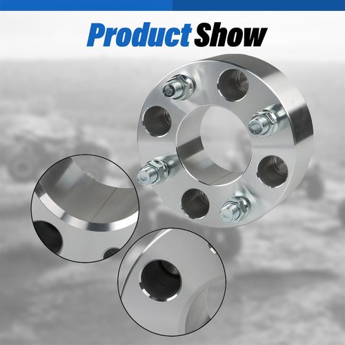 WFLNHB 2pcs Golf Cart Wheel Spacers 2 inch 4x101.6mm Hub Bore: 62mm Thread Size: 1/2x20 Silver Replacement for Golf Carts