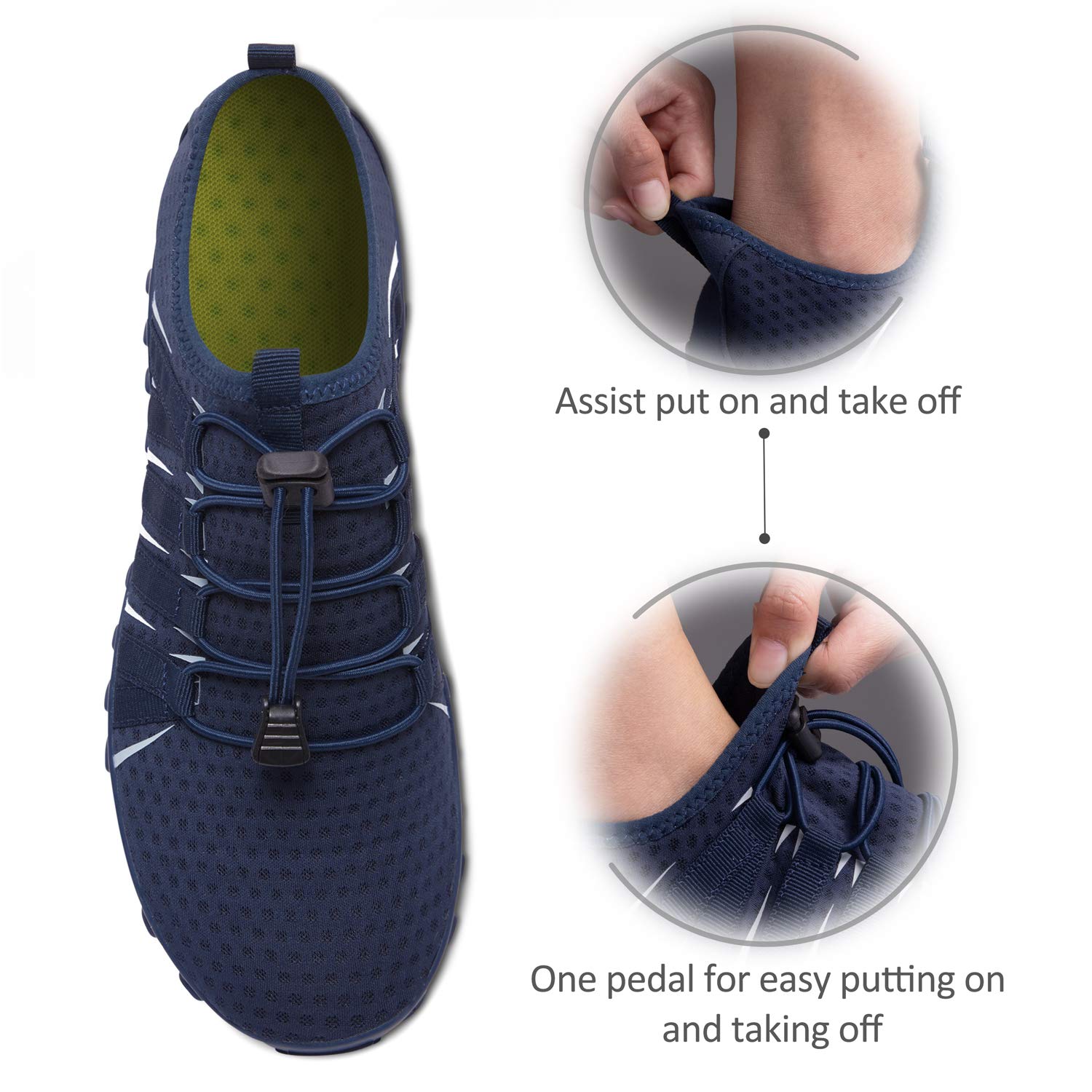 SEEKWAY Water Shoes Sports Quick-Dry Barefoot Aqua Beach Pool Lake Swim Boating Hiking Surfing Men Women 472-Blue SP001