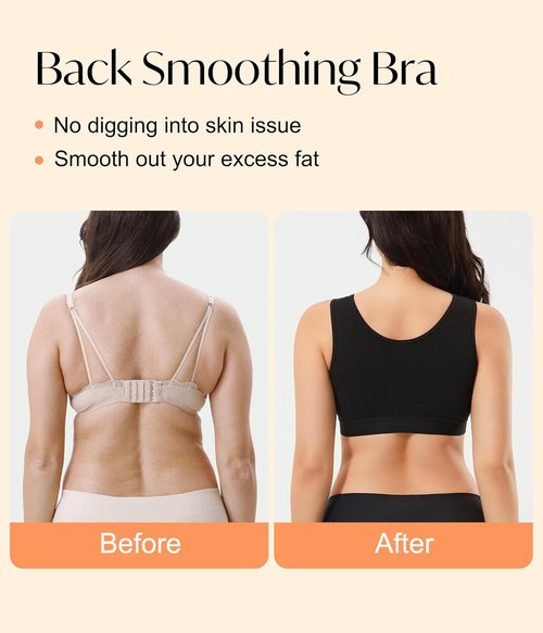 CYDREAM Wireless Bras for Women - Zip Front Closure, Full Coverage & Adjustable Comfort