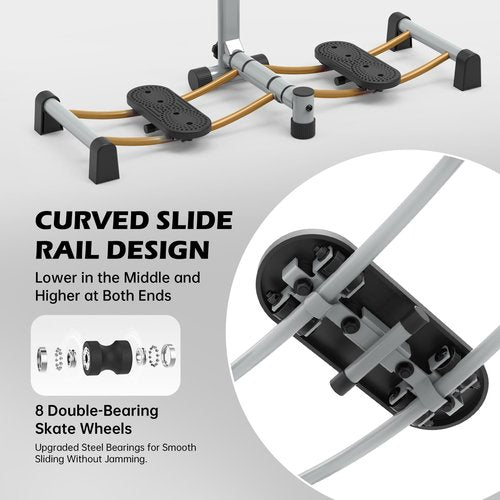 Leikefitness Leg Machine Slim Body Female Pelvic Floor Muscle Fitness Equipment Muscle Repair Strengthening Training for Home (Silver-Foldable)