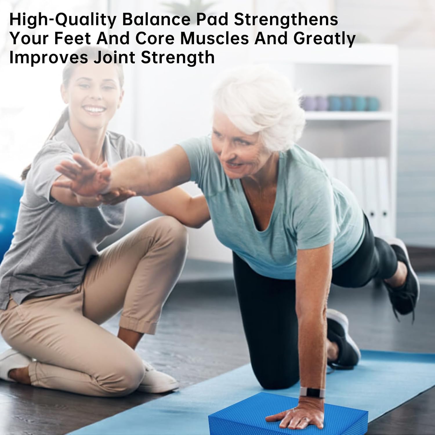Skiennix Exercise Balance Pad - High-Density Foam Mat for Therapy & Stability Training | Slip-Resistant TPE