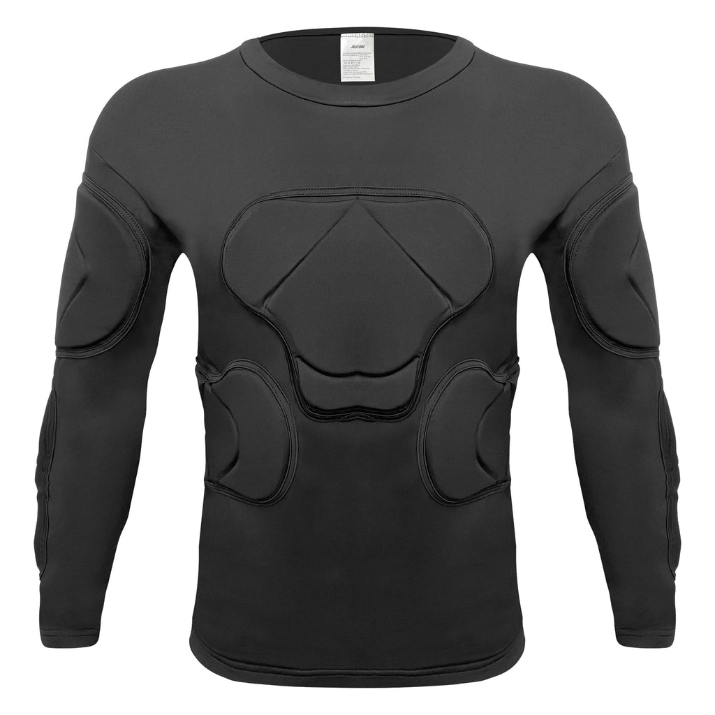 Jellybro Men's Padded Football Protecitve Gear Set Training Suit Rib Protector