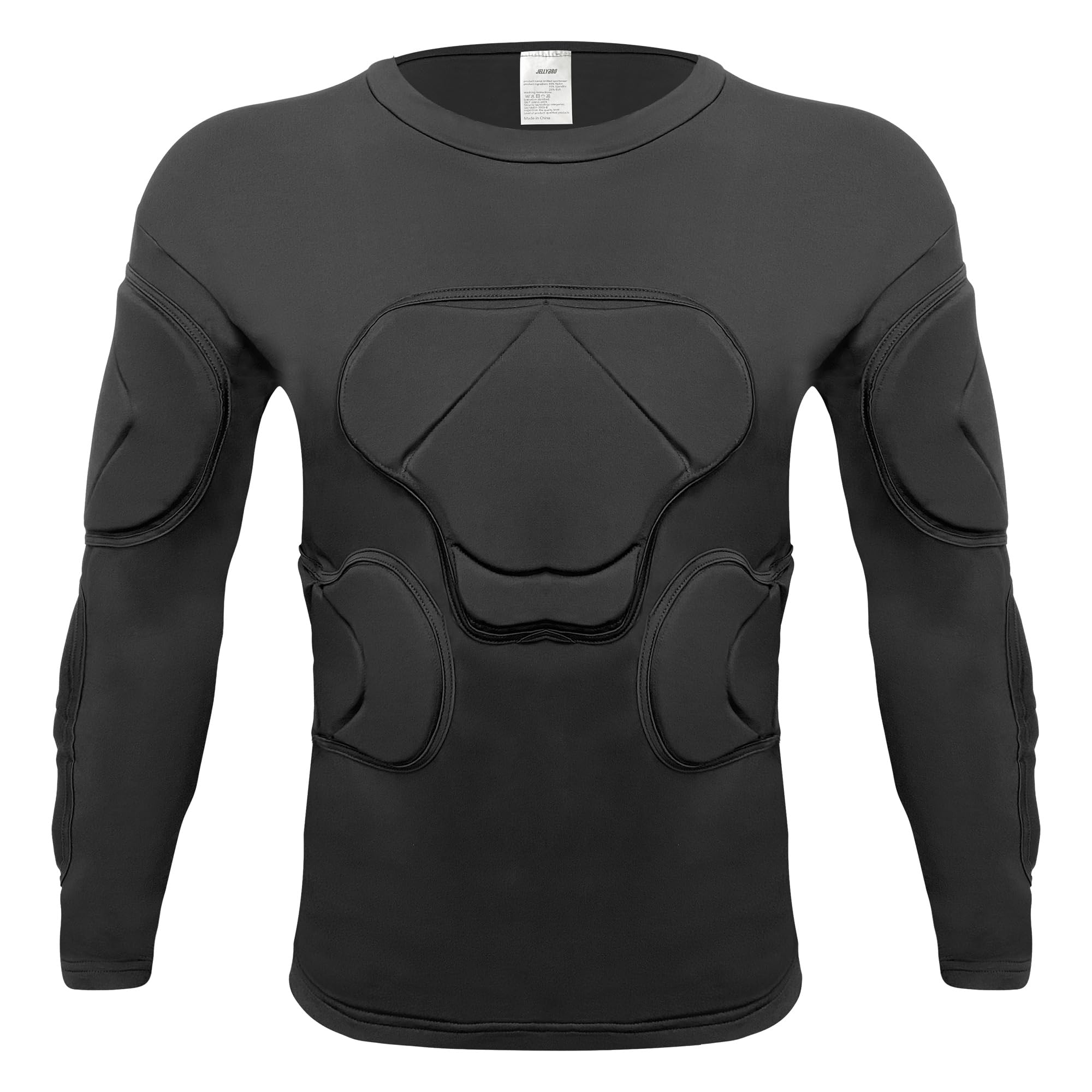Jellybro Men's Padded Football Protecitve Gear Set Training Suit Rib Protector