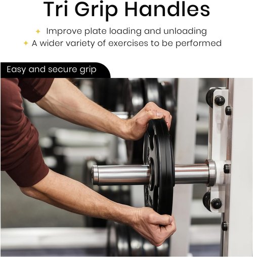 LIONSCOOL Olympic Grip Weight Plates - Durable Solid Cast Iron for Strength Training | 2-Inch, 2.5-45LB Options