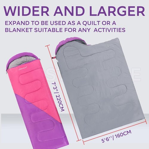 Clostnature Sleeping Bag - Lightweight Ultralight Camping Bag for Adults & Kids | Compression Sack Included