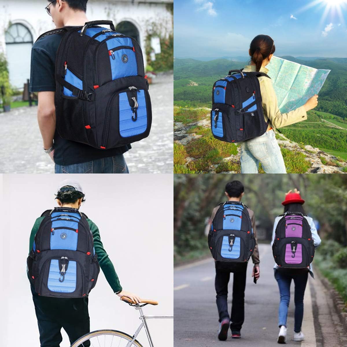 SHRRADOO Extra Large 50L Travel Laptop Backpack - Airline Approved, Fits 17-Inch Laptops for Men & Women