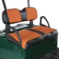 WEIMELL Golf Cart Seat Covers for EZGO RXV Front Seat Covers Thicken Breathable Mesh with Vinyl Leather Fits OEM Ordinary Cushion Covers No Nail Gun Easy to Install Black & Orange