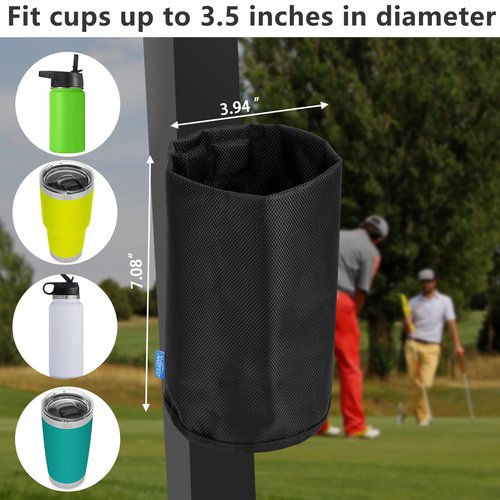Xxerciz Magnetic Cup Holder for Golf Cart Organizer Rangefinder Holder Mount Drink Bottle Holder Toolbox Forklift Tractor Bus Lawnmower Accessory