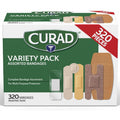 CURAD Assorted Bandages Bulk Variety Pack / 320 Count /5 Styles Including Waterproof, Sheer, Plastic, Heavy Duty & Flex-Fabric / First Aid Kit Essentials / Protects Scrapes, Cuts & Burns