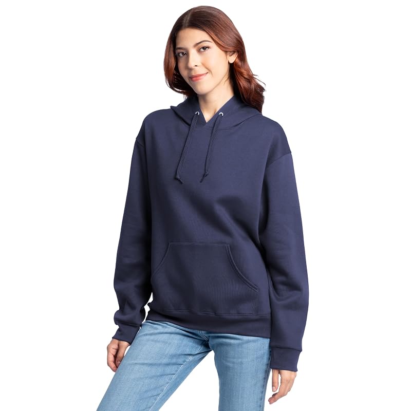 Fruit of the Loom EverSoft Fleece Pullover Hoodie for Men, Navy, X-Large