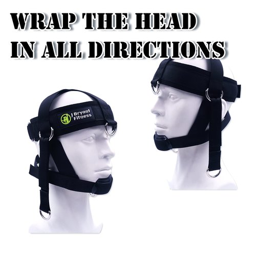 J Bryant Neck Harness Head Weight Lifting with Chain Adjustable Strap Neck Exercise Equipment