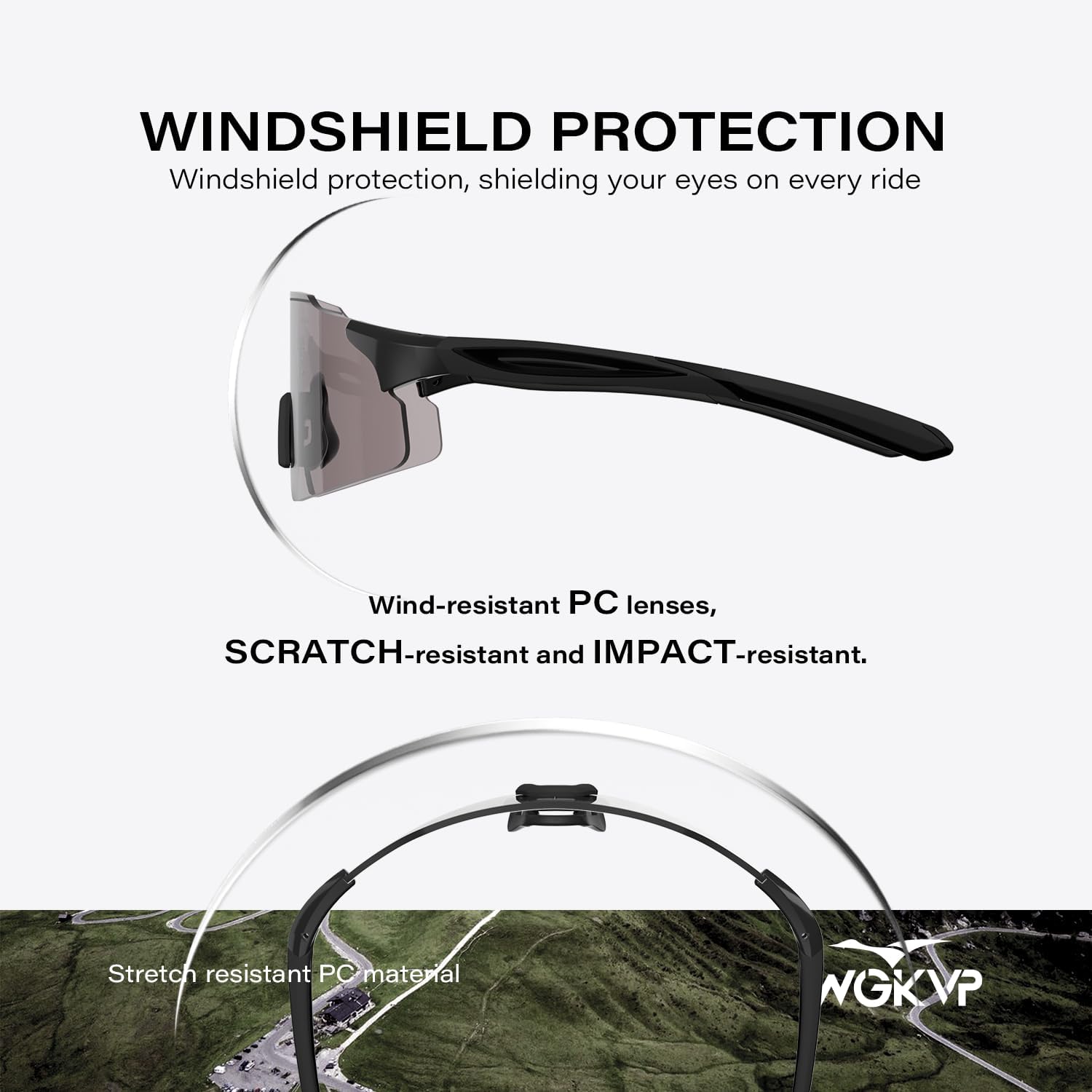 Skiennix Photochromic Running Glasses - UV400 Protection | Lightweight Wraparound Design for Men & Women