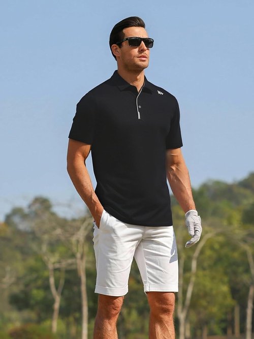 Alex Vando Men's Golf Shirts - Moisture-Wicking Quick-Dry Performance Polo | Short Sleeve Active Wear