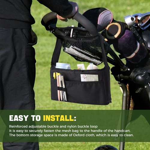 Lightweight Foldable Golf Bags for Men， with Adjustable Drink Holder Strap for Golf Cart and Baby Stroller