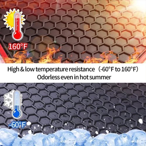 Matericuo Golf Cart Floor Liner Mat Custom Fit for Yamaha Drive Only Golf car Mat to Meet 6 ASTM Standards Red