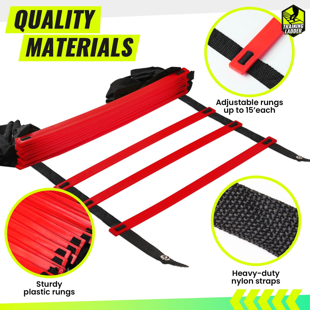 Teenitor Agility Ladders, 13 Rung Agility Ladder Speed Ladder Footwork Ladder with Carry Bag, Workout Ladder for The Ground Training Ladder