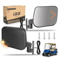 10L0L Golf Cart Mirrors with Turn Signal Side Rear View Mirror Set Compactible with EZGO Club Car Yamaha Gas & Electric Golf Carts