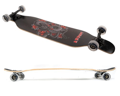 WiiSHAM Longborads Skateboards 42 inches Complete Drop Down Through Deck Crusier Pr Speed (74)