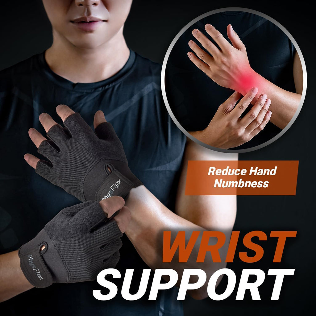 PhysFlex Workout Gloves - Enhanced Grip & Wrist Support for Weight Lifting | Unisex Fitness Gear