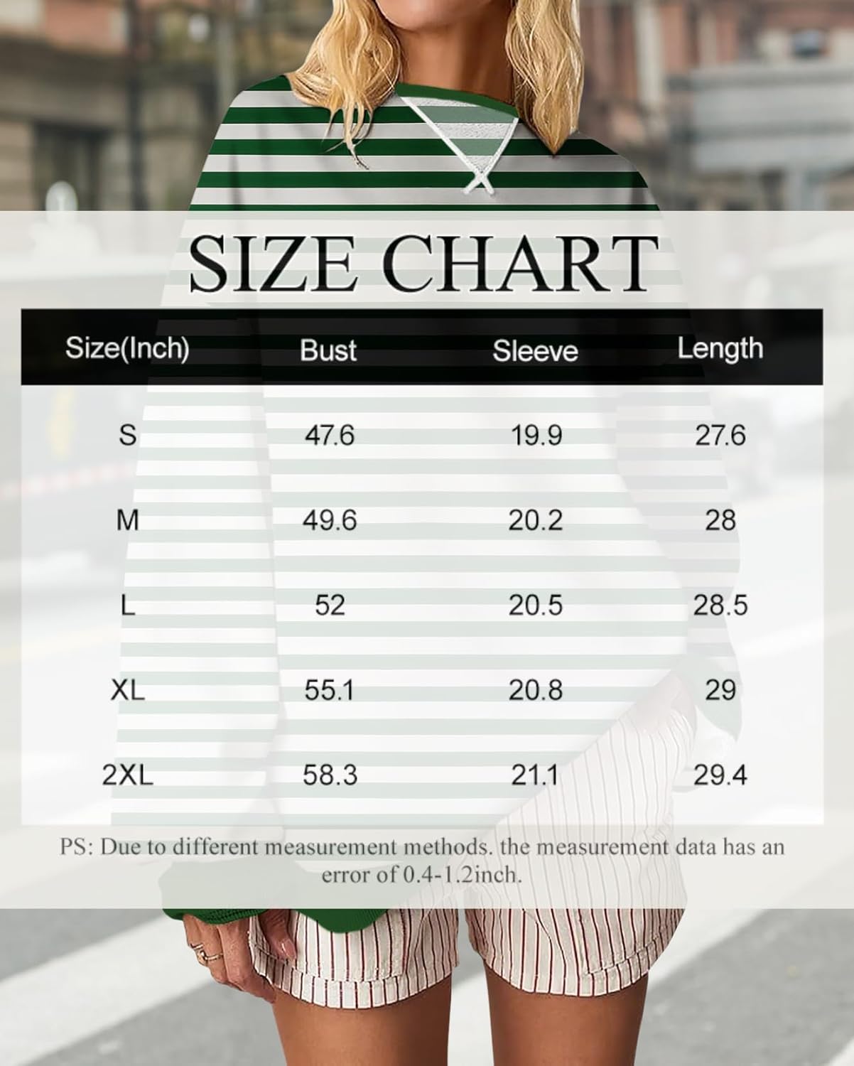 Skiennix Women's Classic Striped Long Sleeve Sweatshirt - Relaxed Fit Cotton Blend