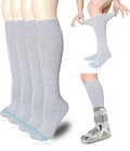 Skiennix Replacement Sock Liner for Orthopedic Walking Boots - Comfortable Tube Socks for Air Cam Walkers | 2 Pairs