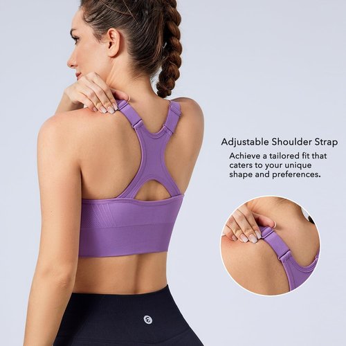Evercute Sports Bras for Women - High Support Racerback Design | 3-Pack Seamless Padded Workout Bras