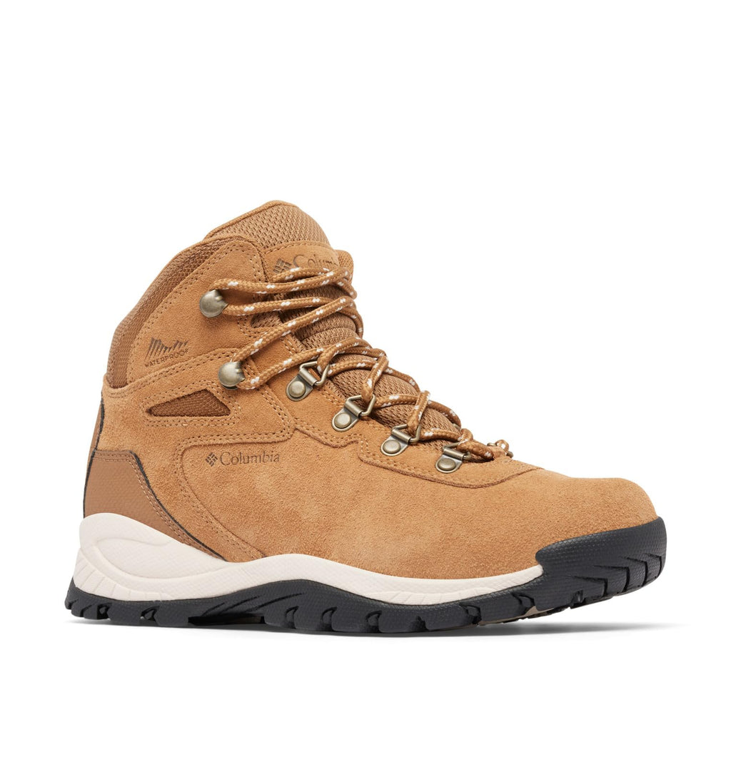 Columbia Womens Newton Ridge Plus Waterproof Amped, Elk/Dark Stone, 5 Wide