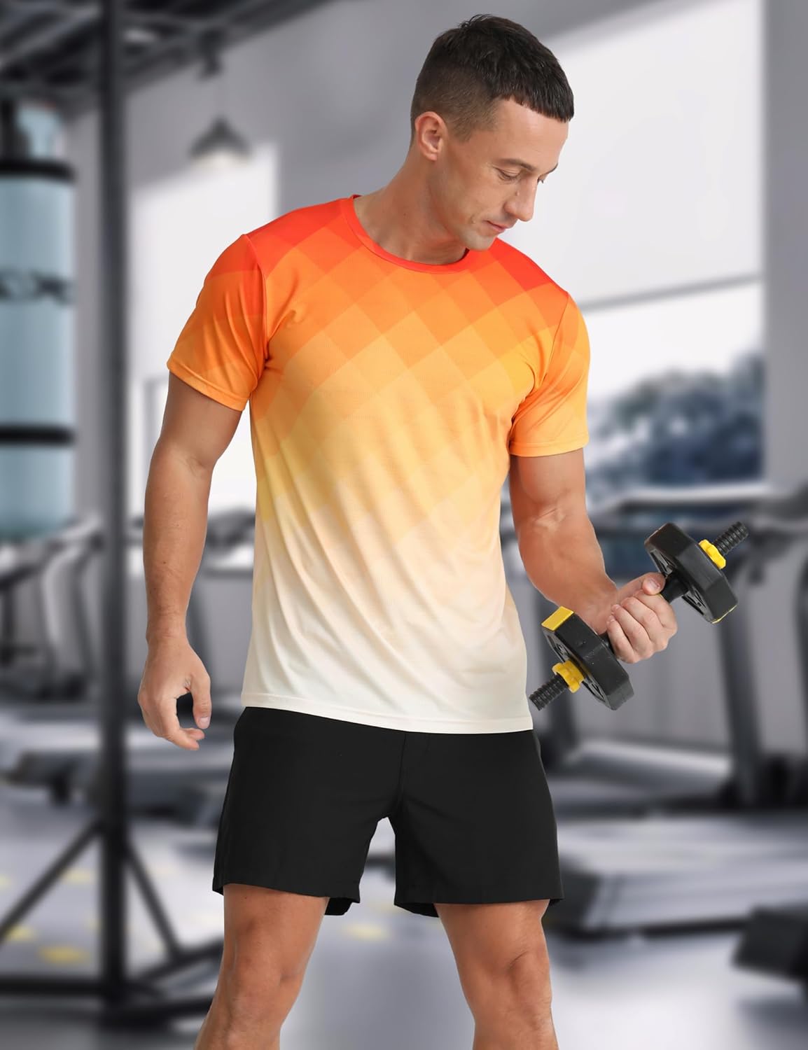 Skiennix Men's Athletic T-Shirt - Quick Dry Moisture-Wicking Performance Gym Top | Short Sleeve