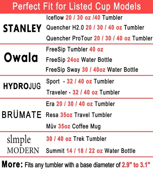 KTKUDY Silicone Boot for Stanley Quencher Tumbler H2.0 | Protects 30 oz, 40 oz & IceFlow Sizes