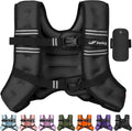 Skiennix Weighted Vest - Adjustable 5lb to 30lb | Reflective Stripes for Running & Strength Training