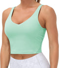 The Gym People Longline Sports Bra - Wirefree Padded Design for Medium Support