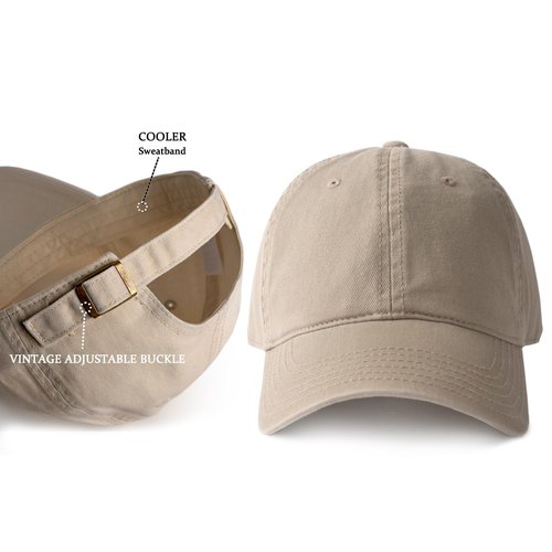 FURTALK Men and Women Vintage Washed Distressed Cotton Baseball Cap Plain Blank Adjustable Classic Baseball Hat Cap