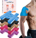 IEADEN Kinesiology Tape - 10 Pcs for Shoulder Support & Pain Relief | Waterproof, Elastic, Hypoallergenic, Blue